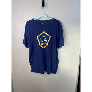 Fanatics LA Galaxy Mens Dos Santos 10 T-Shirt 2XL Navy Logo Soccer Graphic Tee
